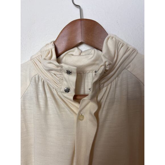 Vintage Alan Austin Ivory Wool Blend Long Sleeve Top Women’s Sz Medium Large - Picture 5 of 8